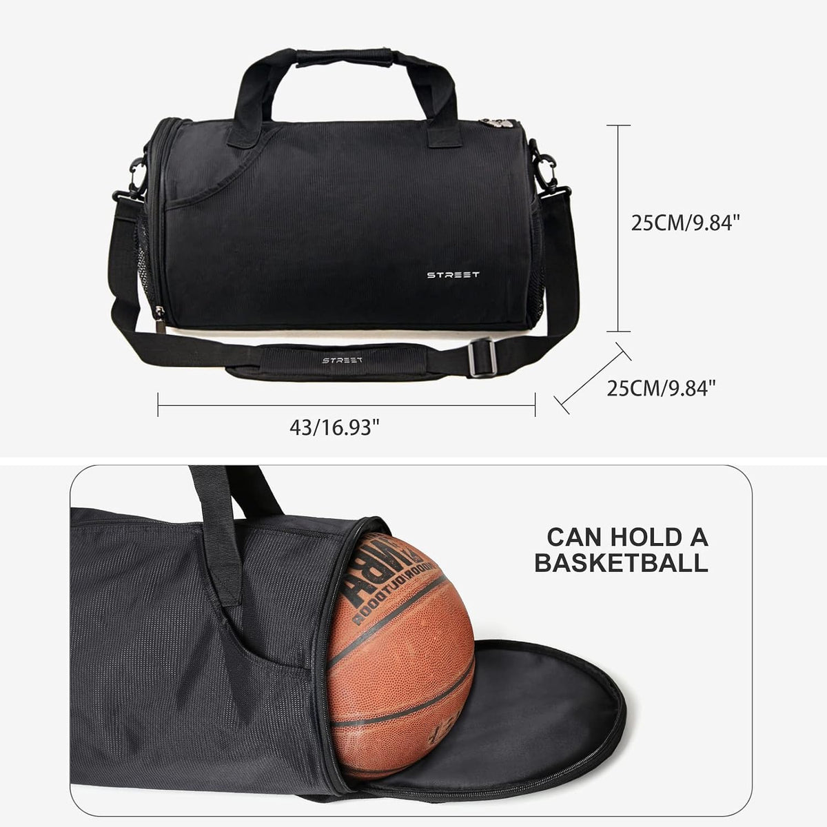 Large Sports Gym Bag for Men Women with Shoes Compartment,Travel Duffel Bag