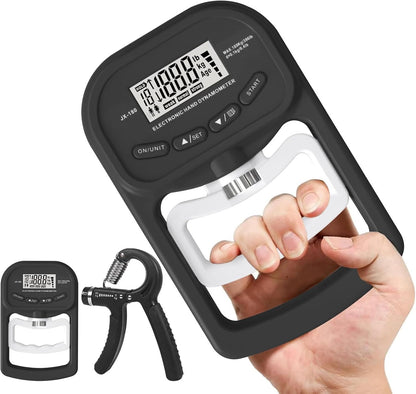 Grip Strength Trainer 396Lbs/180Kg,Digital Grip Strength Tester with LCD Display,Hand Dynamometer Grip Strength Trainer,Electronic Hand Grip Strength Tester,For Home School Use