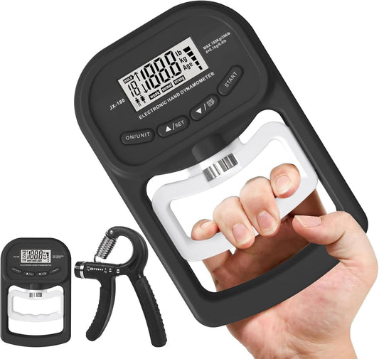 Grip Strength Trainer 396Lbs/180Kg,Digital Grip Strength Tester with LCD Display,Hand Dynamometer Grip Strength Trainer,Electronic Hand Grip Strength Tester,For Home School Use